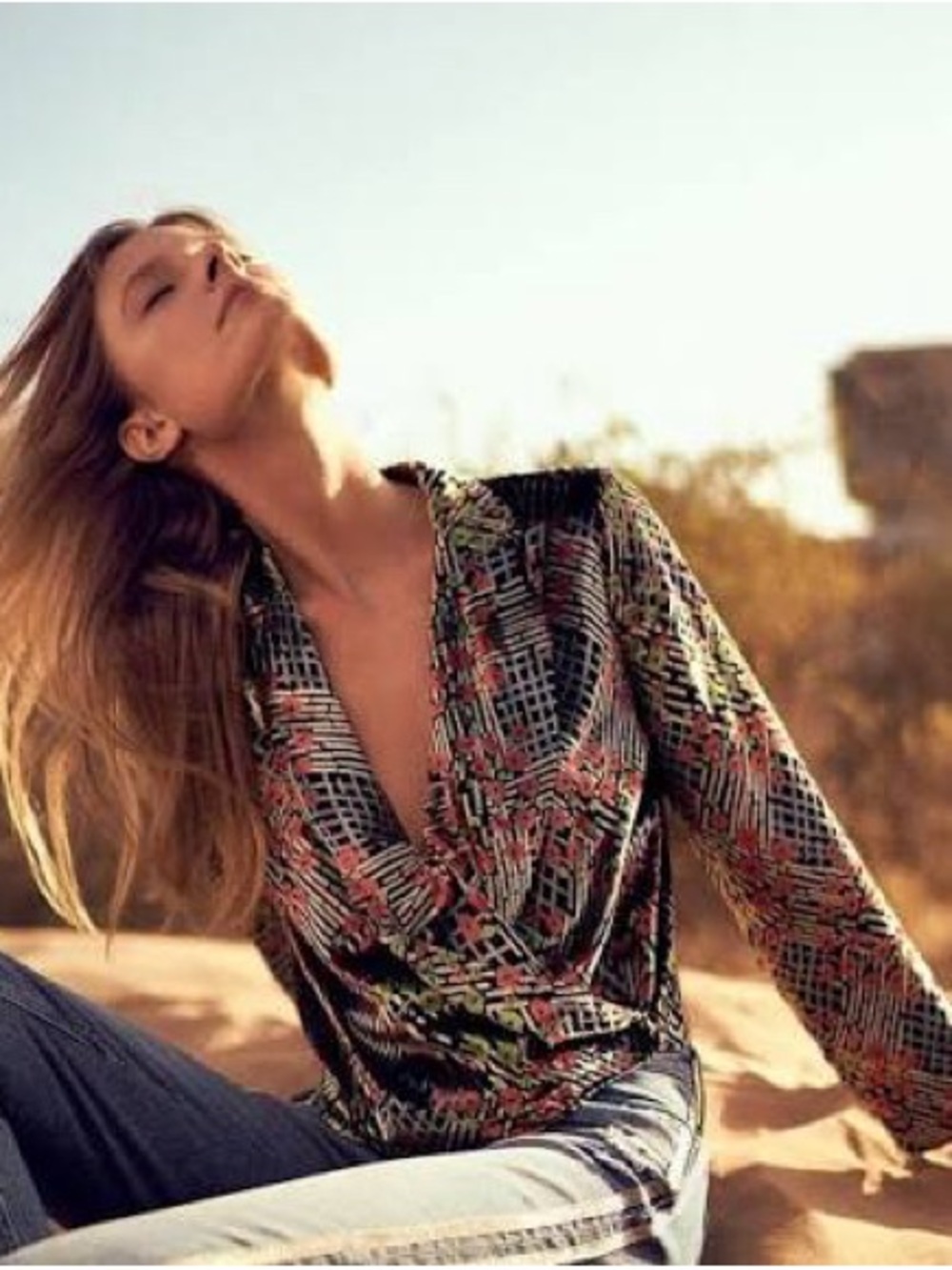 Anthropologie Ett:Twa Floral Wrap Blazer